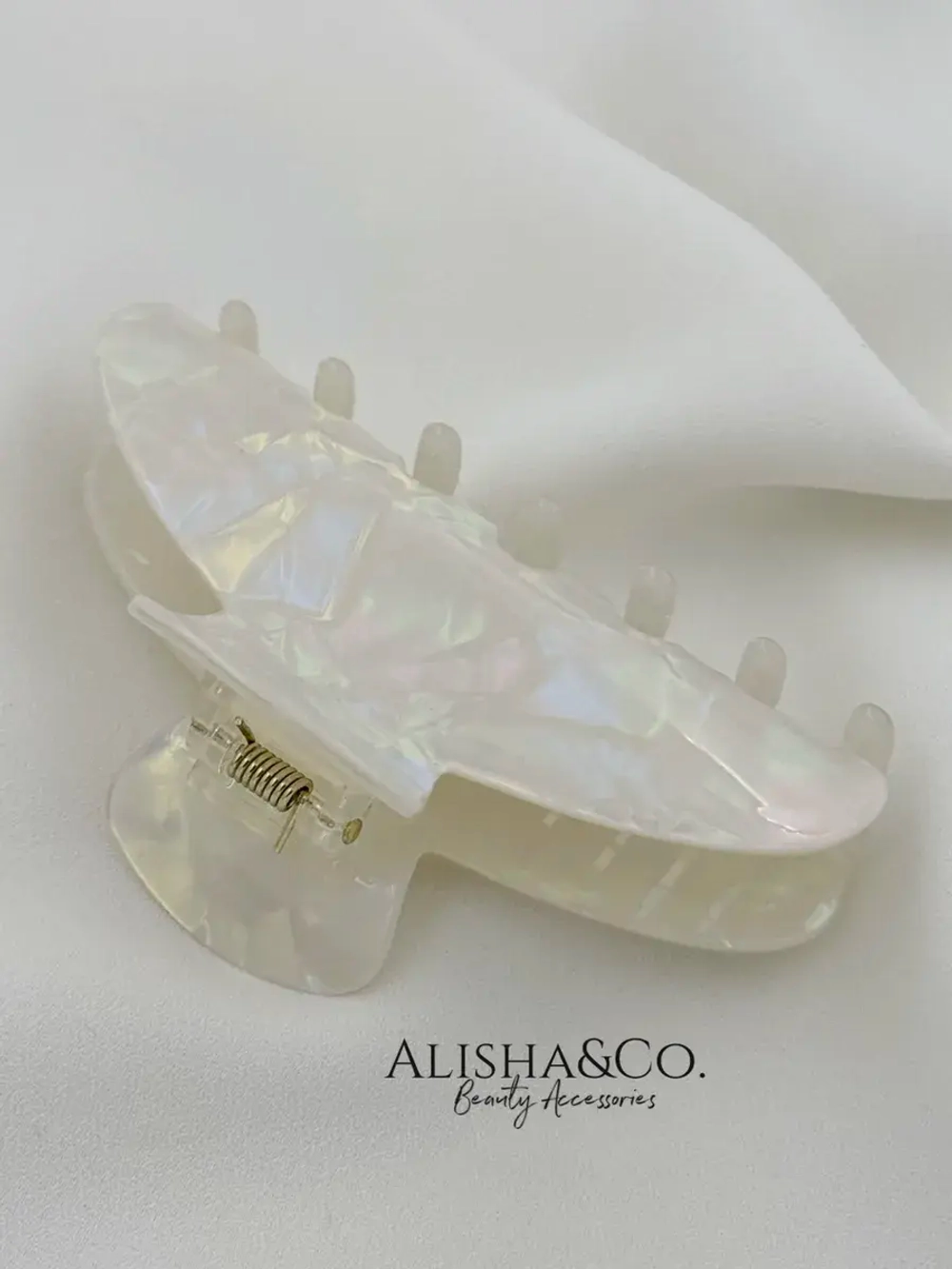 Крабик для волос большой Jolie XL Pearl
