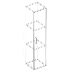 Шкаф 1-ств малый (Белый лофт)