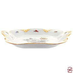 Блюдо квадратное Queen's Crown Мейсенский букет 32см