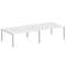 Metal System Рабочая станция на 4 места на П-образном м/к БП.СМ-4.5 Белый/Металл Серый 3600*1475*750