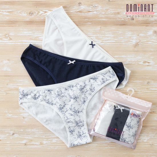 Трусики женские DOMINANT 35000-102, BIKINI, 3 шт. в уп.