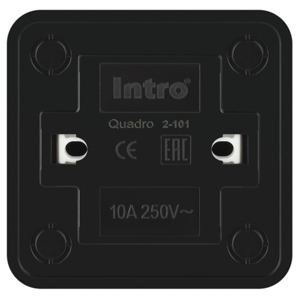 Выключатель Intro Quadro 2-101-05 10А-250В IP20 ОУ антрацит