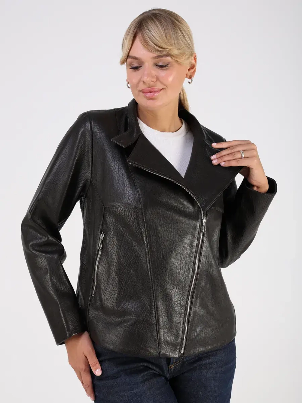 Кожаная куртка демисезонная косуха