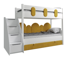 Двухъярусная кровать, Офелия, без лестницы желтый