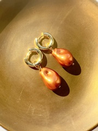 Серьги карамель барокко