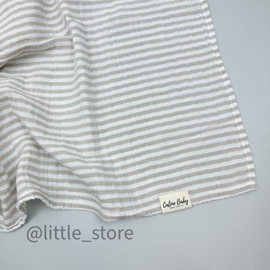 Пеленка муслиновая, Бежевая полоска