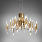Pendant design lamp  THE LIGHT by Alma 60 lampshades (Gold)