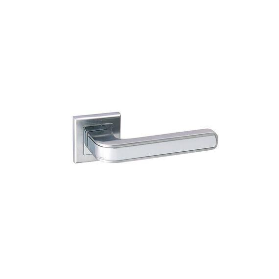 Дверная ручка Adden Bau -  Pieza Quadro Q360 хром / chrome матовый с полированной вставкой
