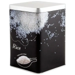 Банка жестяная с крышкой, Рис, квадратная, 1,0 л