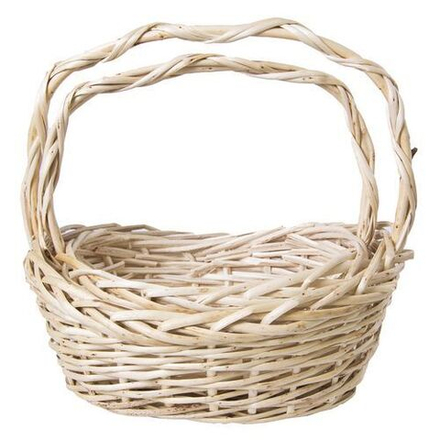 Корзина (Ива) D28/D24 БЕЛАЯ ОВАЛ