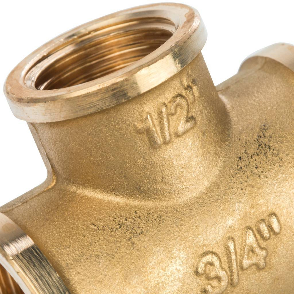 Тройник STOUT переходной 3/4"x1/2"x3/4" ВР