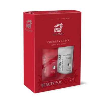 SilaPant Набор для волос "Сияние&Блеск" (шампунь + бальзам-кондиционер, 2*250 мл), Две линии