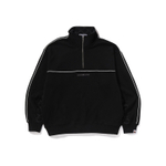A Bathing Ape College Monogram Logo Half Zip Relax Fit Crewneck Свитшот