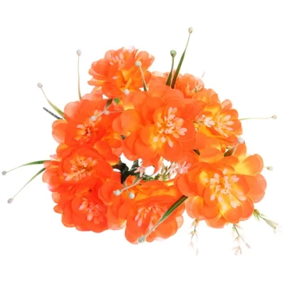 Искусственные цветы «Цветочная мелодия» 50см 9 цветков красно-желтые