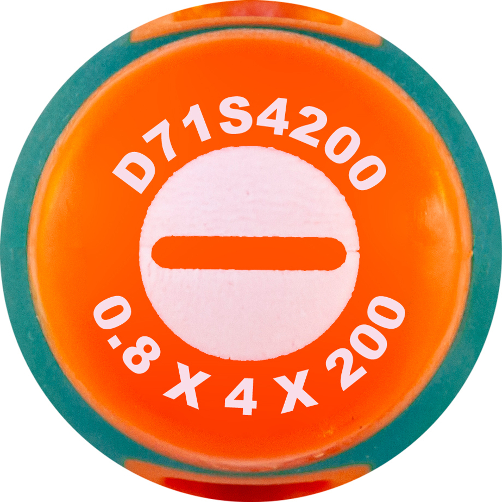 D71S4200 Отвертка стержневая шлицевая ANTI-SLIP GRIP, SL4.0х200 мм