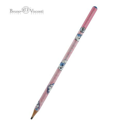 Карандаш ч/г НВ, пластиковый корпус "Kawaii Animals. Котик" (BrunoVisconti)