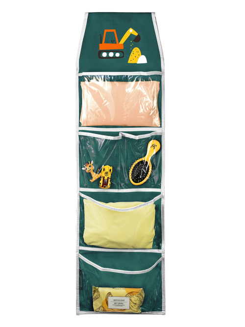 Кармашки для детского сада на липучке. Экскаватор