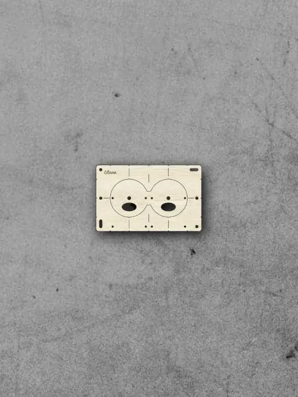 Шаблон для подрозетников 68 мм, кондуктор для сверления, набор 5 шт