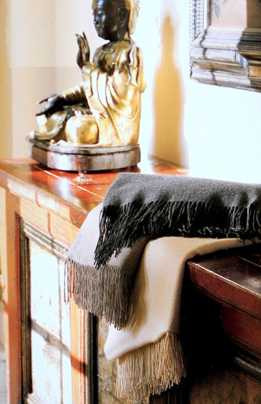 Плед шерстяной 130x180 Andino от Zambaiti серый Италия