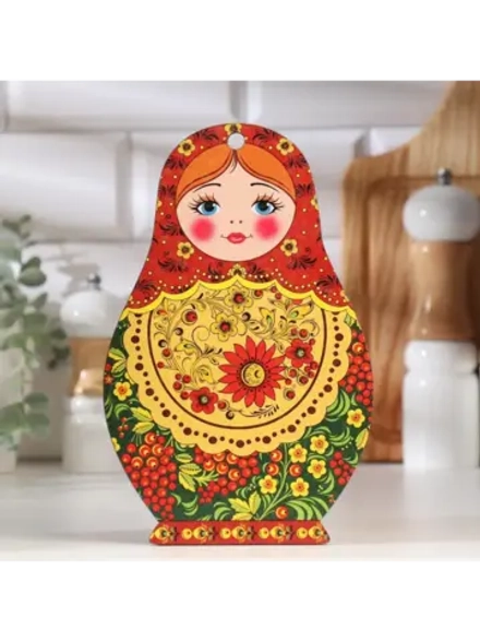 Доска сувенирная в русском стиле "Матрёшка", 15 x 23 см