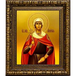 Анисия Солунская  мученица. Икона на холсте.