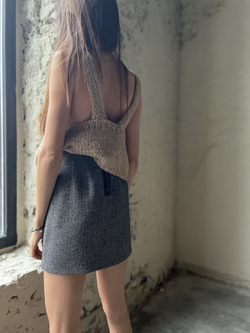 Вязаный бежевый топ by Ma