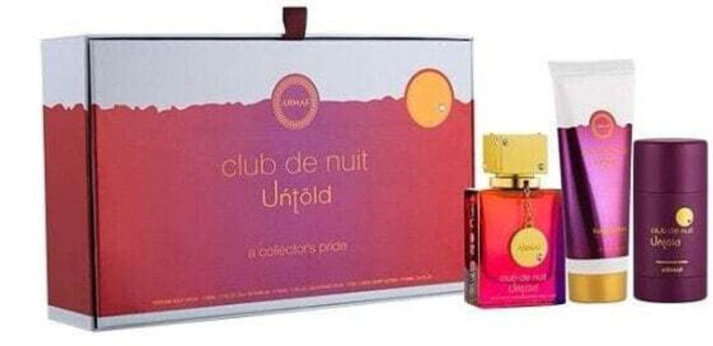 Club De Nuit Untold Армаф Парфюмерная вода 105 мл + молочко для тела 100 мл + твердый дезодорант 75 г