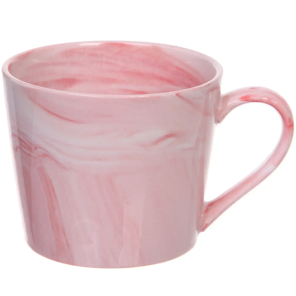 Кружка керамическая 360мл в наборе 2шт «Мрамор», конус