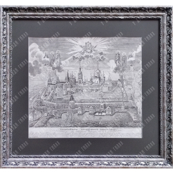 Гравюра Вид Соловецкого монастыря