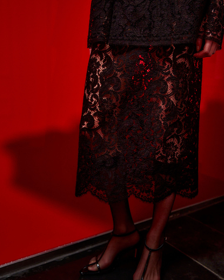 Юбка из кружева Рьешар Мареско черный