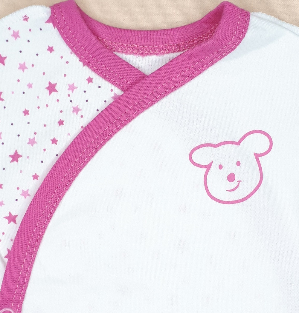 Комплект Мишка и звёзды (розовый)