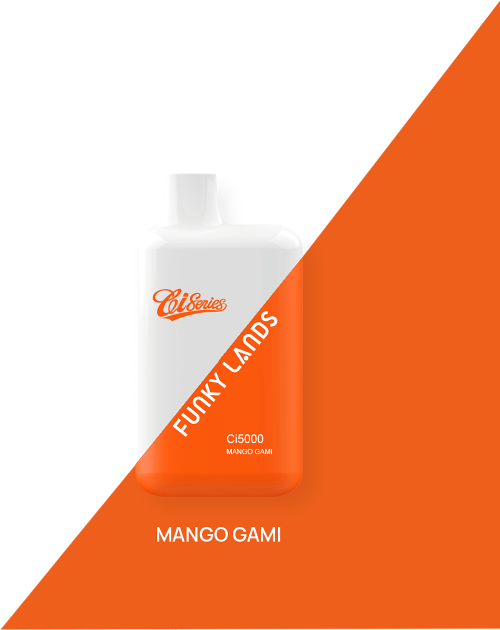 Funky lands Ci5000 Mango gami - манго мармеладки 5000 затяжек 20мг (2%)