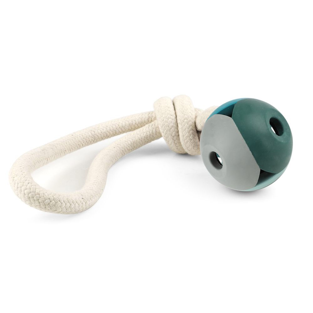 Игрушка для собак из резины "Мяч с веревкой", d75/350мм, Triol