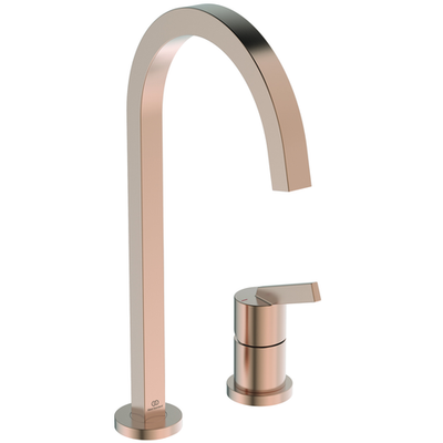 GUSTO Смеситель для кухонной мойки с высоким трубчатым квадратным изливом