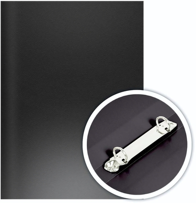 Папка 2кольца 16 мм Эконом черная (DOLCE COSTO)