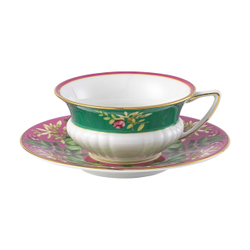 Wedgwood Чайная чашка Wonderlust 180 мл с блюдцем Розовый лотос