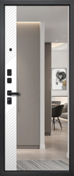 Входная дверь FlyDoors ДИЛАЙН АВОКАДО Velluto Bianco