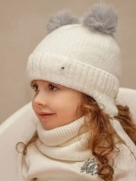 Шапка зимняя вязаная и снуд