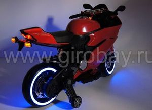 Детский электромотоцикл River Toys A001AA оранжевый фото №6