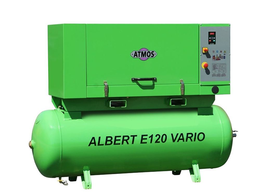 Винтовой компрессор ATMOS ALBERT E120 Vario-KR-9-500 на ресивере 500 литров и частотником
