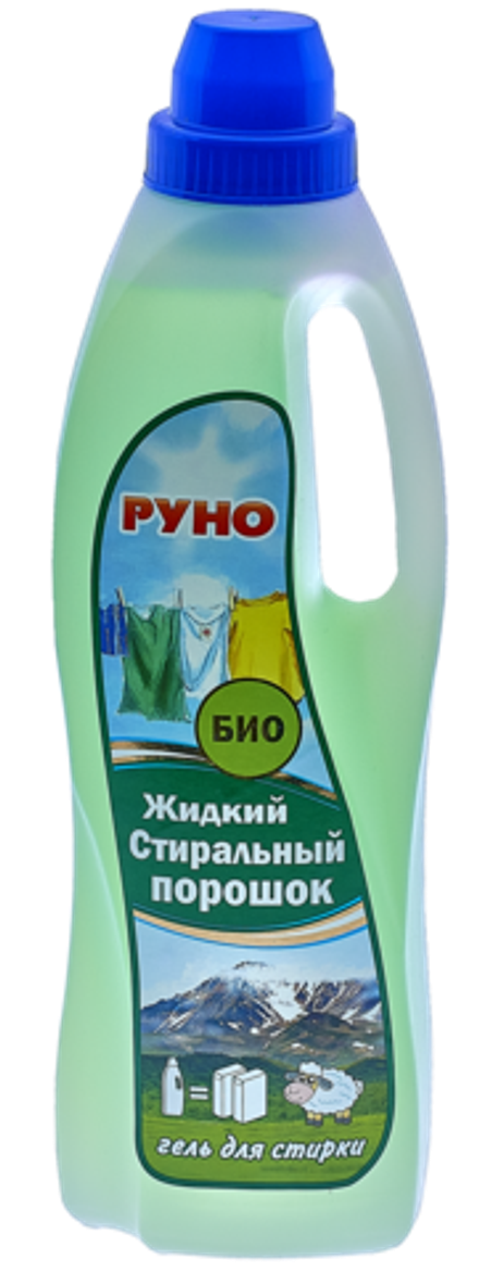 Гель для стирки Жидкий стиральный порошок РУНО БИО 1 л