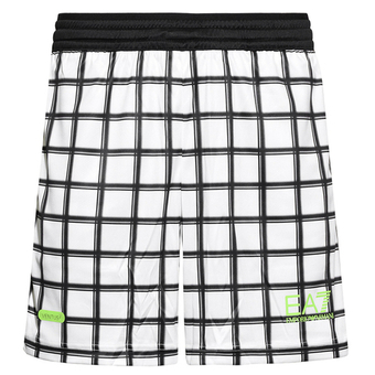 Мужские теннисные шорты EA7 Man Jersey Shorts - белый