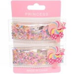 Зажимы для волос детские 2шт «Confetti», вкусняшки, микс 6 цветов, 7*2см