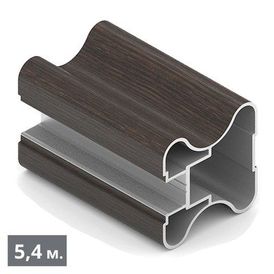Вертикальный профиль Н (5,40 м) венге темный ПВХ