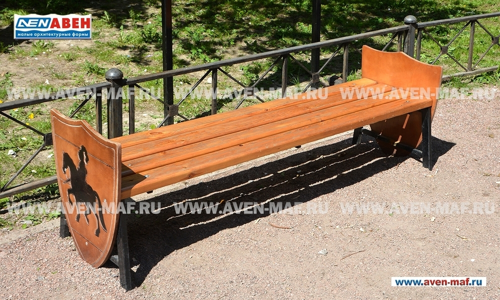 Скамейка на металлическом каркасе «Форт»