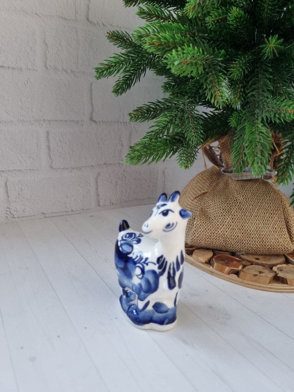 Козочка фигурка гжель