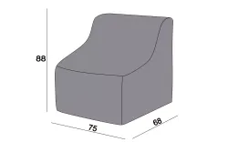 Защитный чехол на модуль Лунго прямой 74×86×65 см, цвет темно-серый