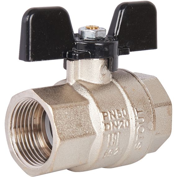 Кран шаровый STOUT new В-В 3/4&quot; бабочка полнопроходной 39760