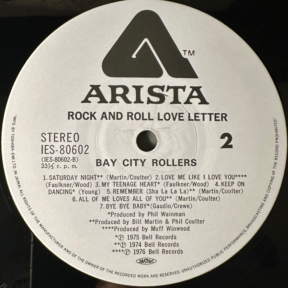Bay City Rollers- Rock N' Roll Love Letter (Япония 1976г.)