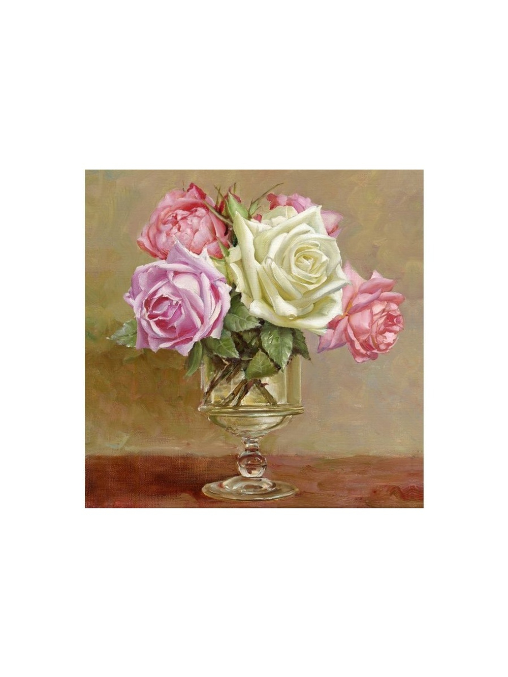 Алмазная мозаика 30х30 БУЗИН. В СТАРИННОЙ ВАЗОЧКЕ (26 цветов)